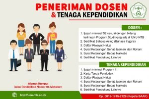 Read more about the article Lowongan Kerja Dosen dan Tenaga Pendidik Universitas Nahdlatul Ulama NTB